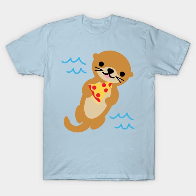 Sea Otter Pizza T-Shirt by BoredInc